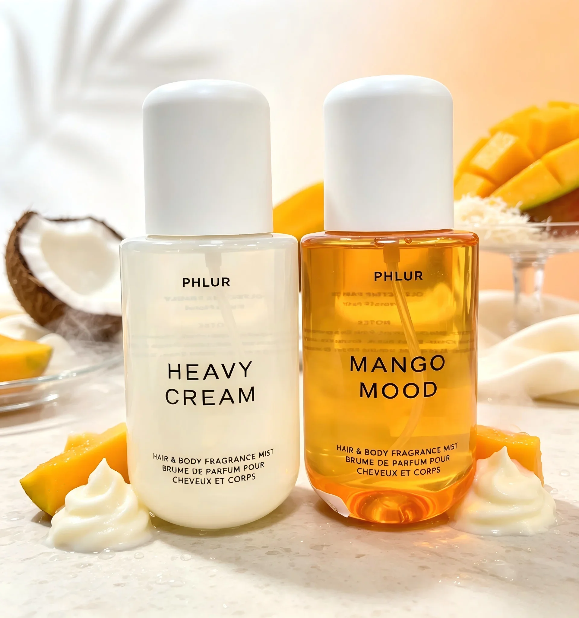 Fragrance Perfume For Hair - ชุดสเปรย์น้ำหอมสำหรับผมและผิวกาย Phlur Heavy Cream + Mango