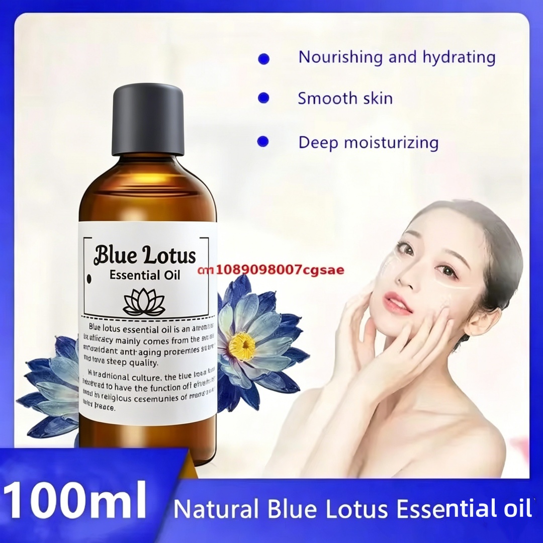 Perfume Quality Fragrance Oils - น้ำมันหอมระเหยดอกบัวสีน้ำเงินธรรมชาติ 100 มล. น้ำหอมคุณภาพสูงสำหรับผู้หญิง บำรุงผิว ช่วยในการทำสมาธิ