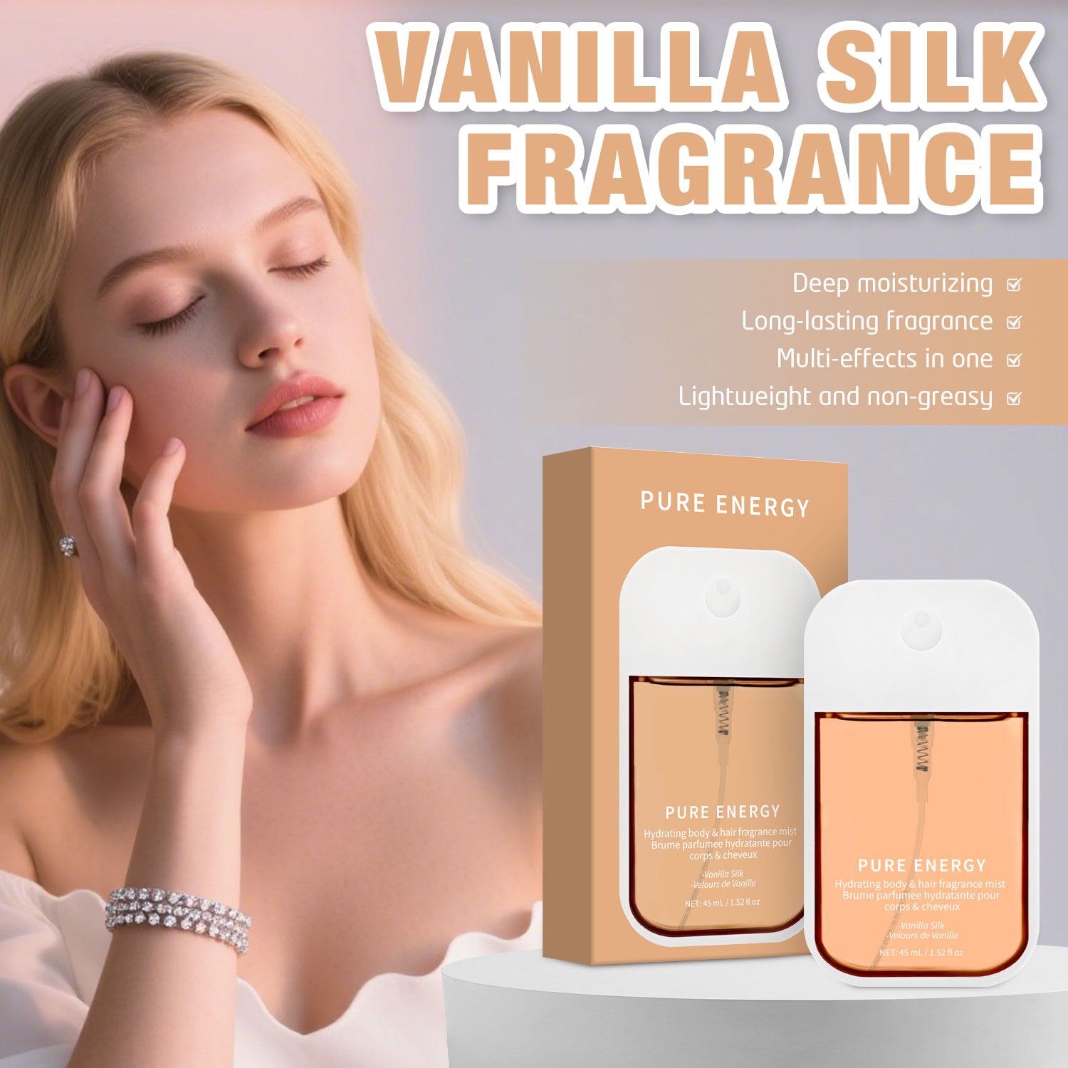 Fragrance Perfume For Hair - Vanilla Velvet Body Mist สําหรับสตรีและผู้ชาย น้ําหอมผู้หญิง